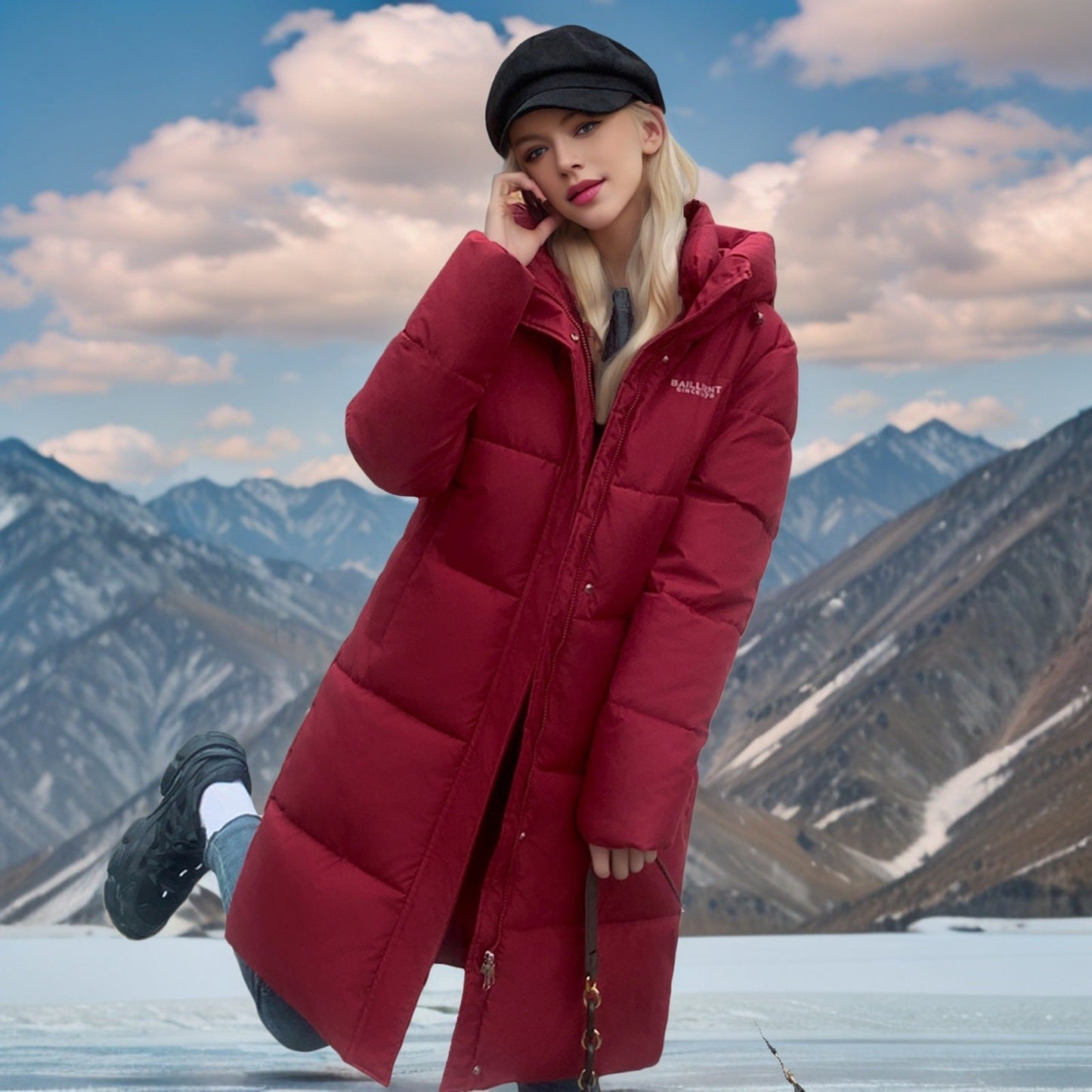 Cozy Black Women's Winter Parka Jacket with Hood