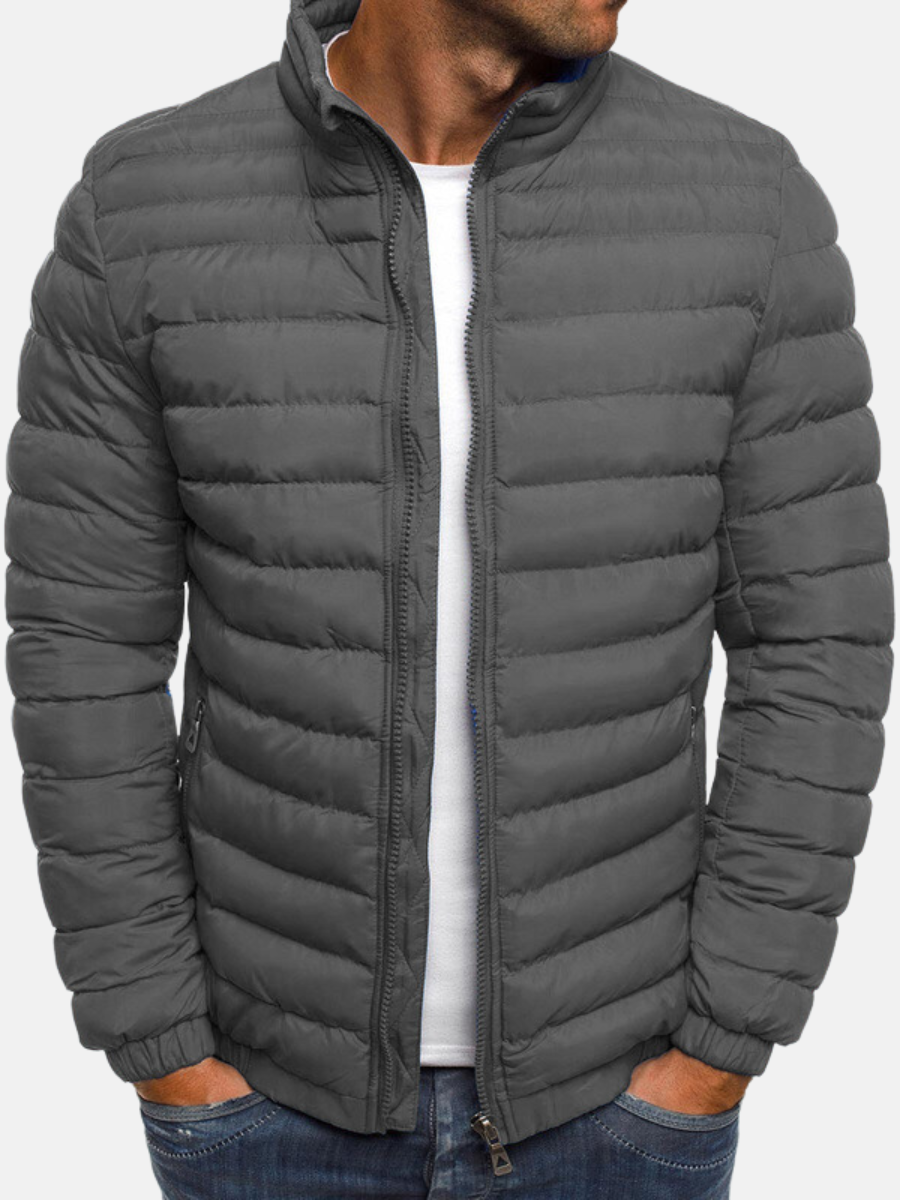Thermal Mens Insulated Zip Up Coat with Hood