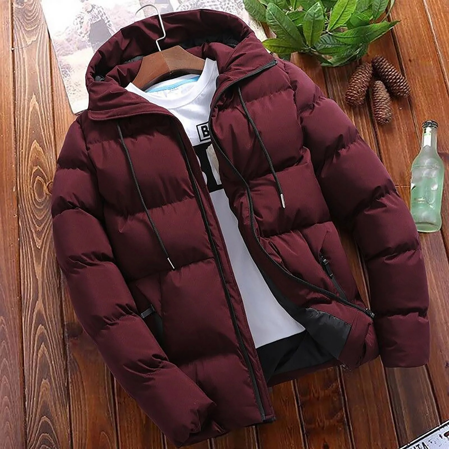 Waterproof Mens Insulated Jacket with Zip