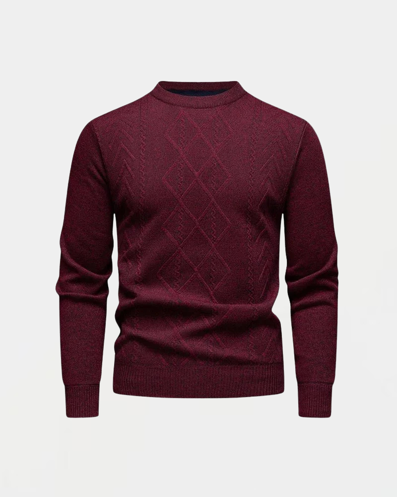 Classic Crew Neck Patterned Sweater