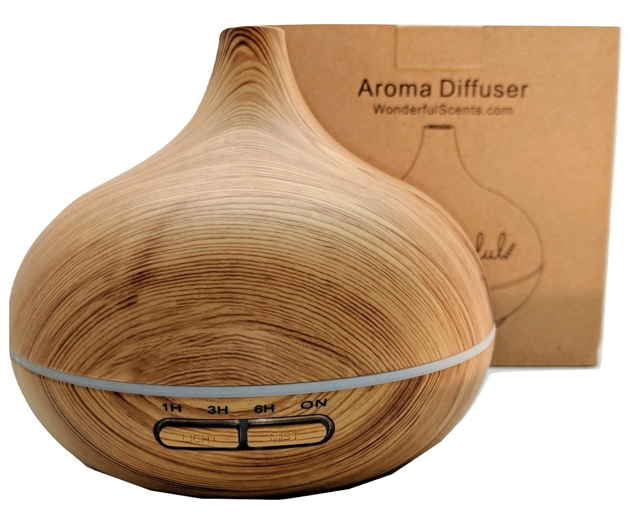 300 ml Essential Oil Diffuser With Dark and Light Wood Grain