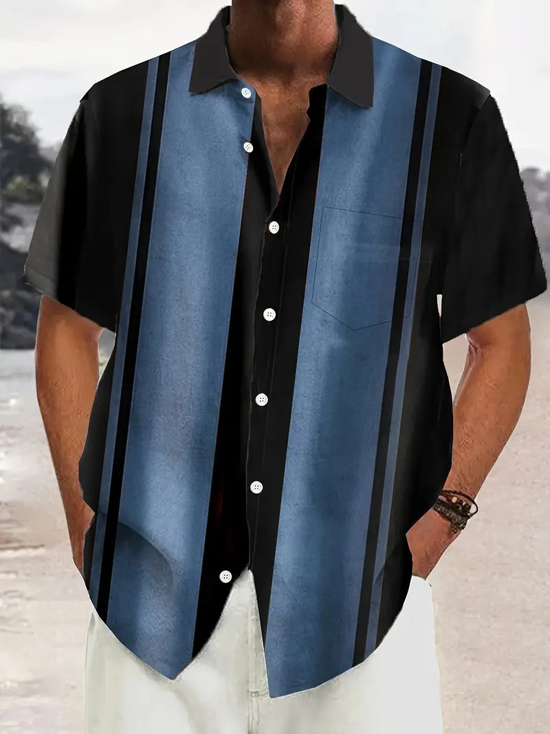 Classic Graphic Color Block Tee For Men