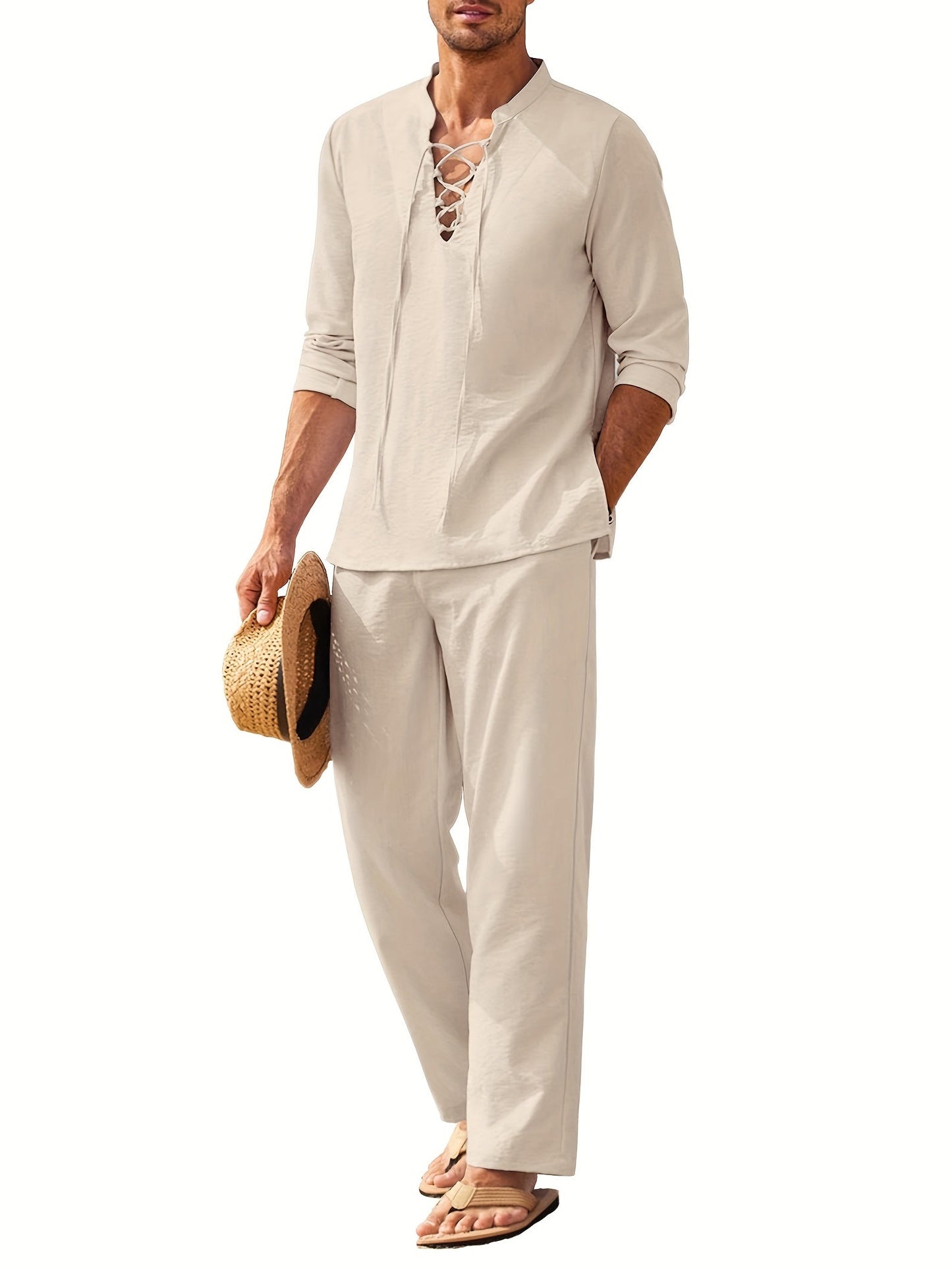 Relaxed Fit Shirt and Jogger Pants Set