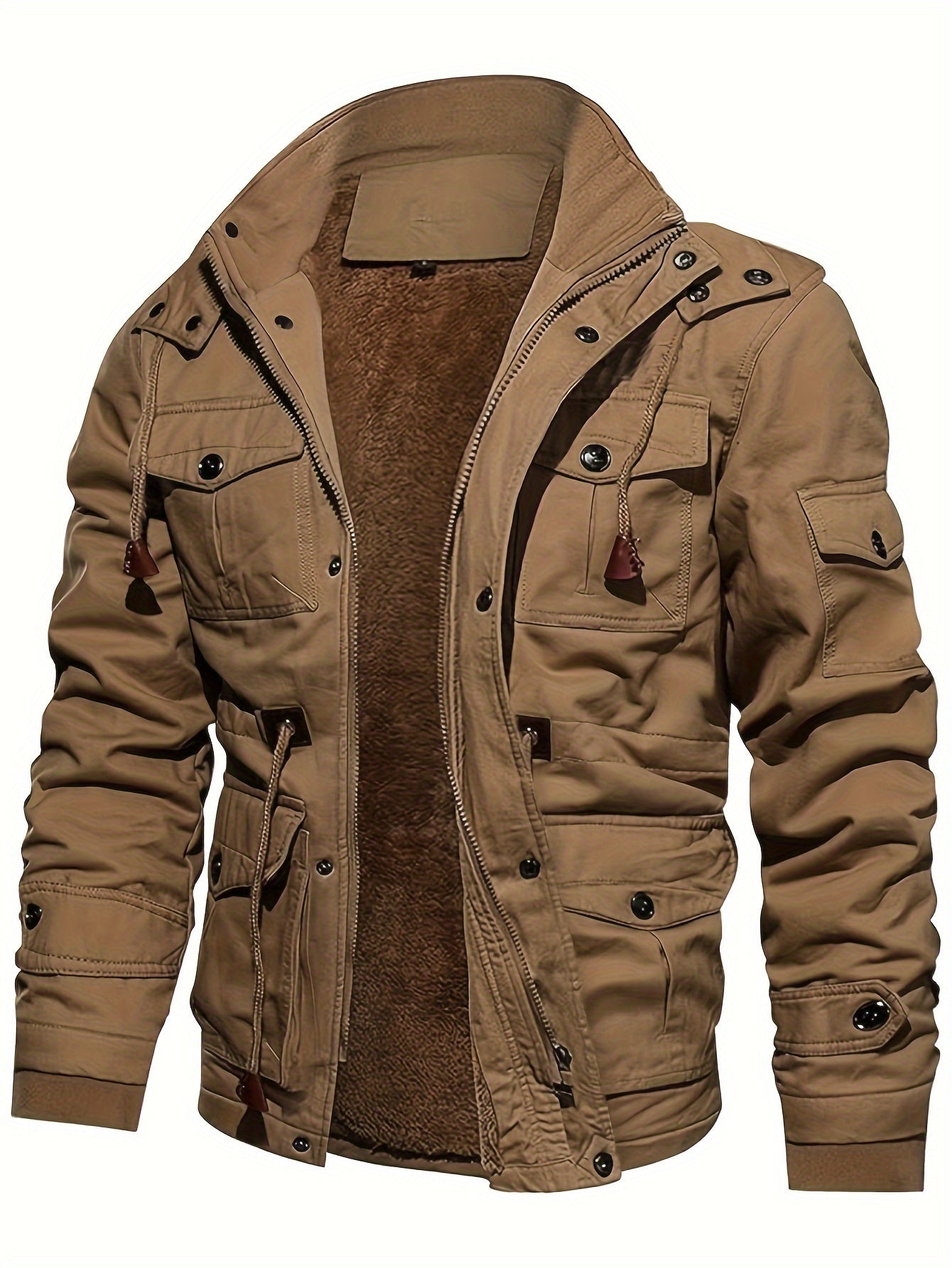 Insulated Water Resistant Mens Hooded Coat