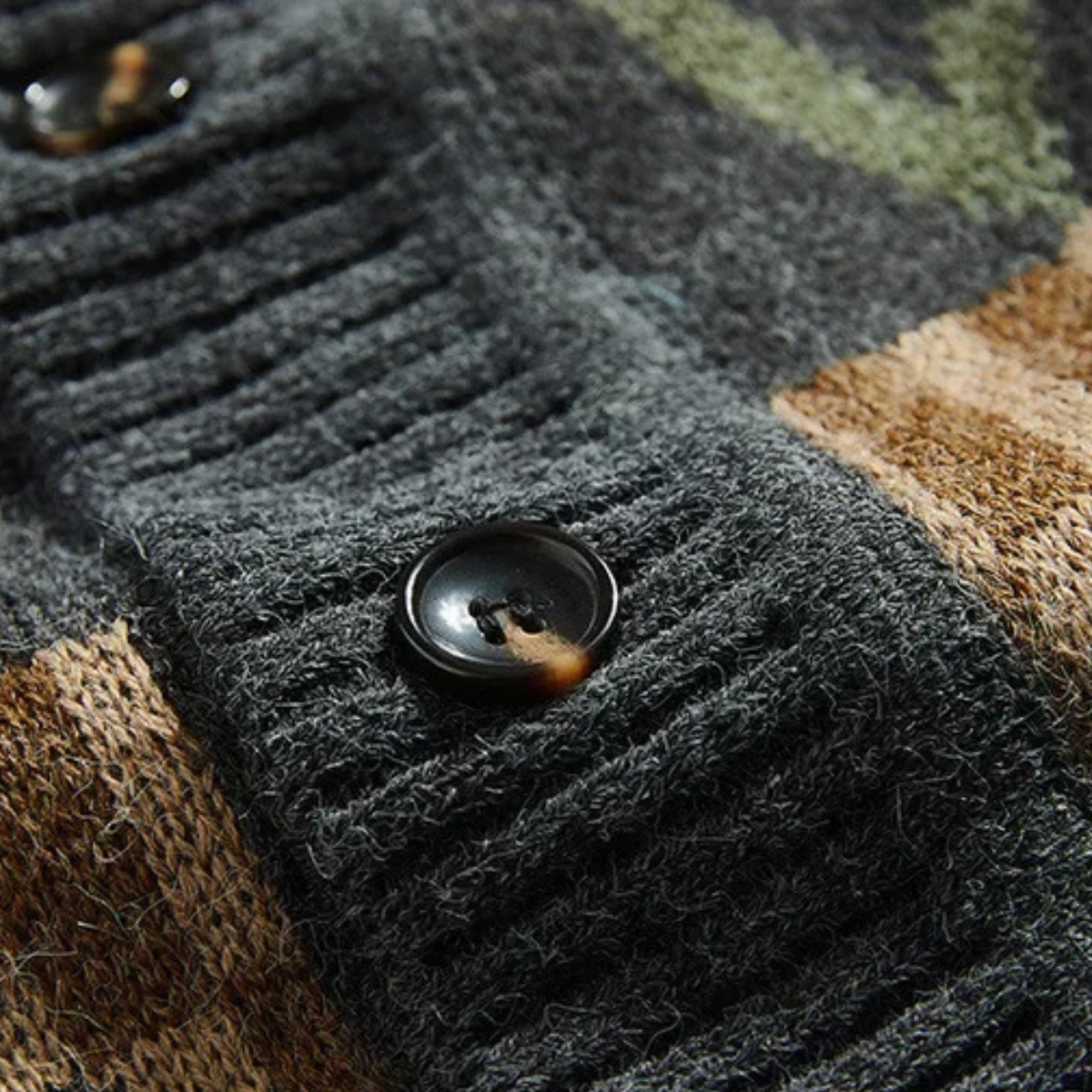 Classic Mens Patterned Button Cardigan