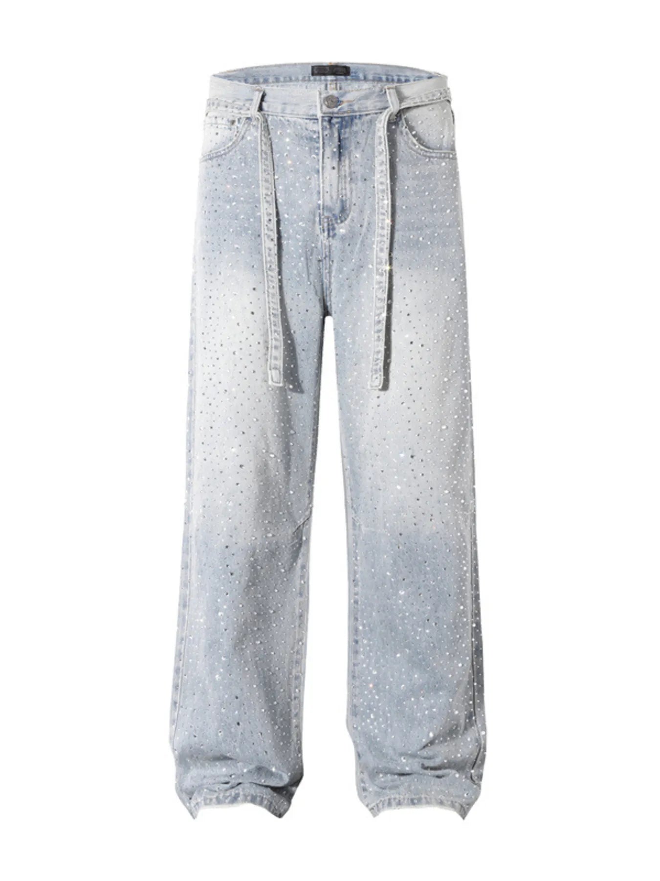 Shiny High Waisted Flare Jeans - OutfitLondon