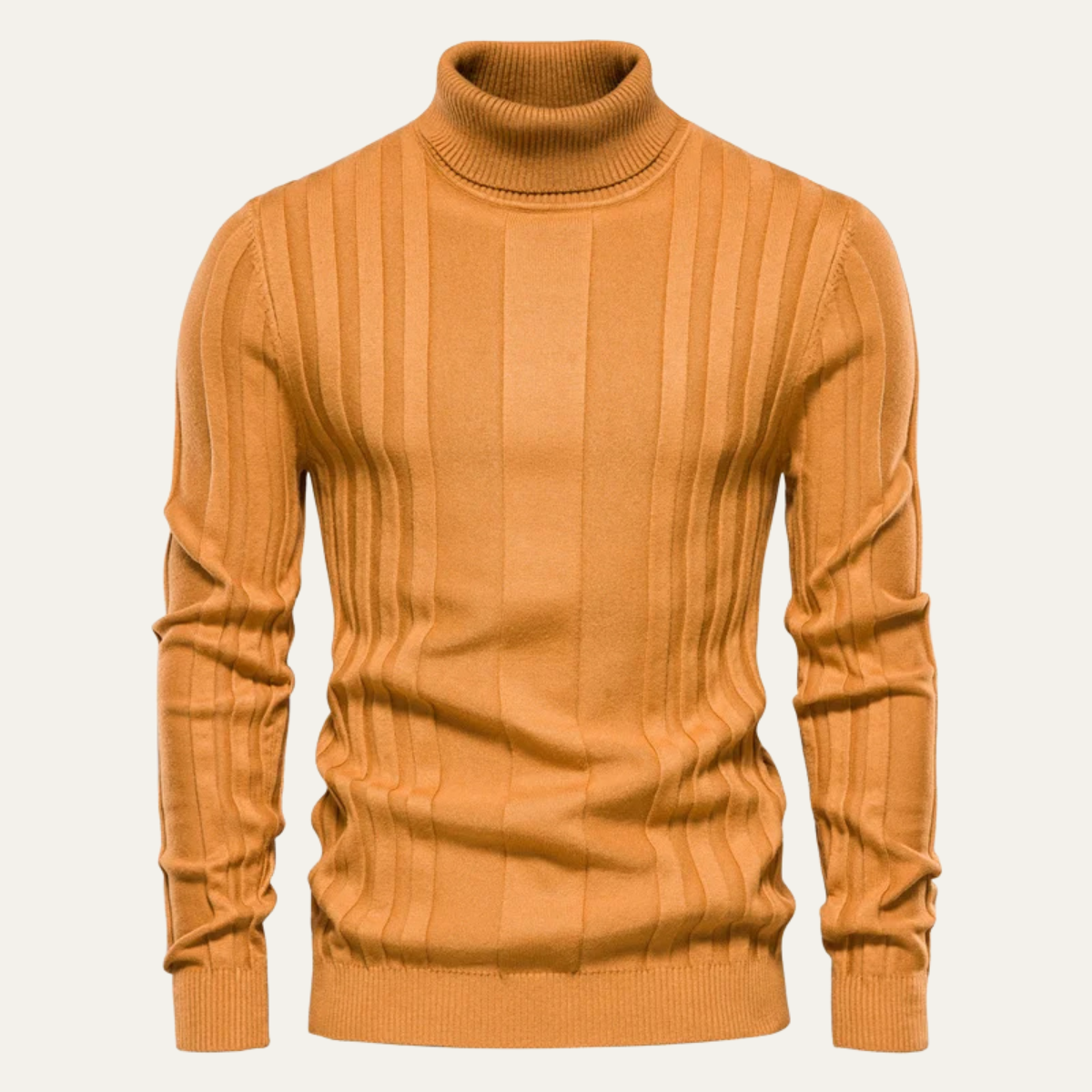 Men's Fitted Crew Neck Rib Jumper