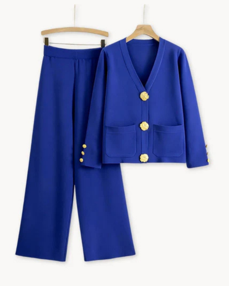 Timeless Crew Neck Tee And Wide Leg Pants Set