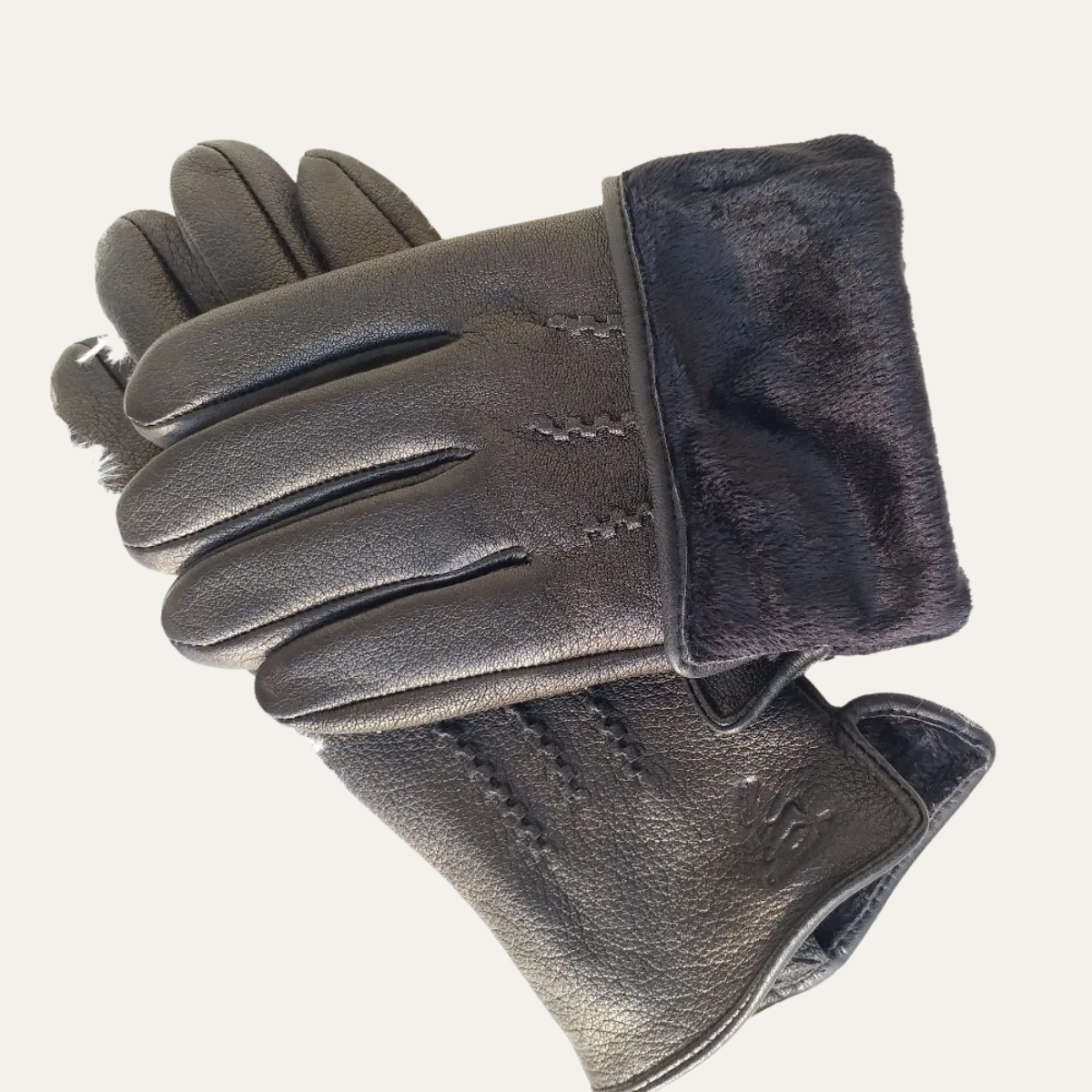 Insulated Men's Leather Cold Weather Gloves