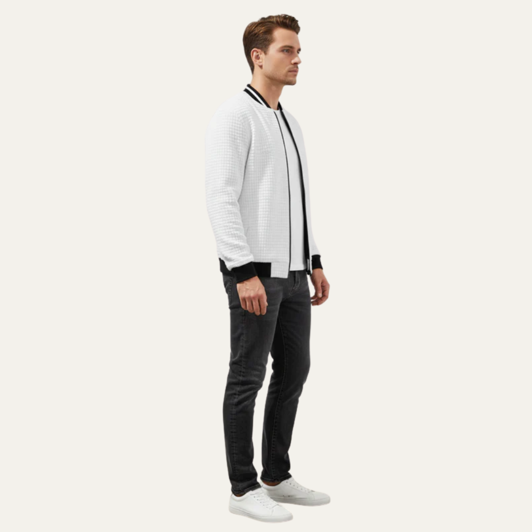 Relaxed Fit Quarter Zip Pullover Sweater