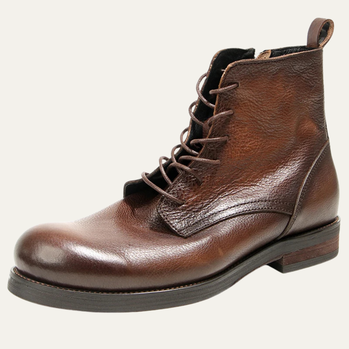 Classic Men's Brown Leather Boots