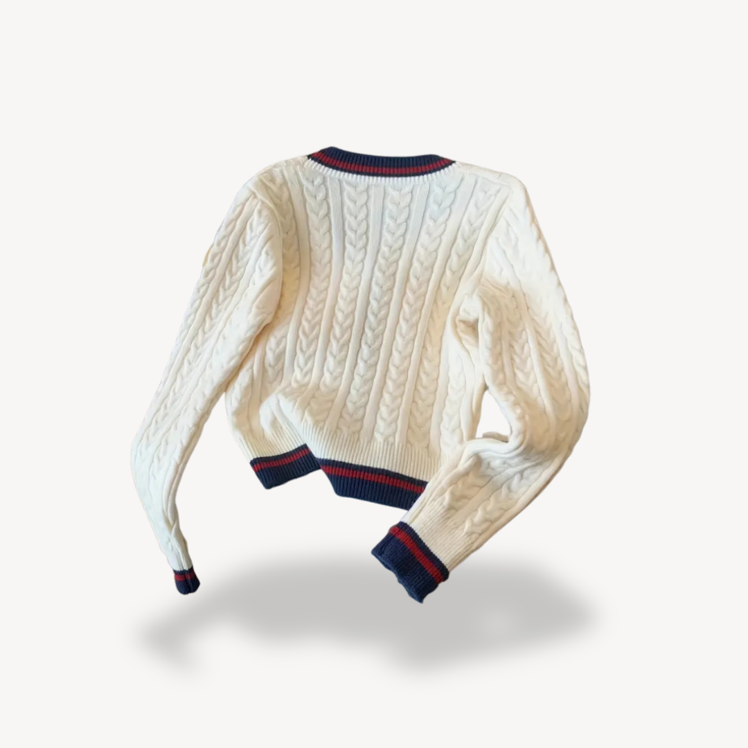 Classic Fit V-Neck Ladies Cardigan Sweater