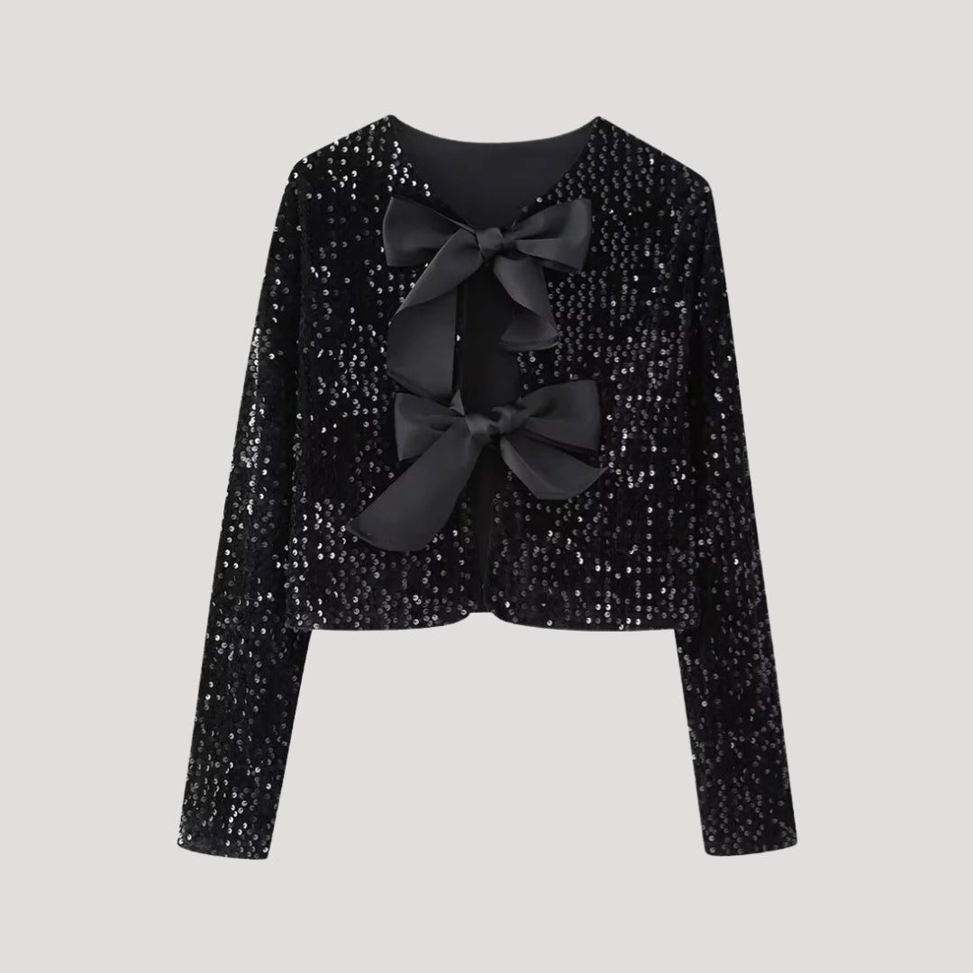 Sparkly Sequin Women's Cardigan - Fashionable Night Out Top