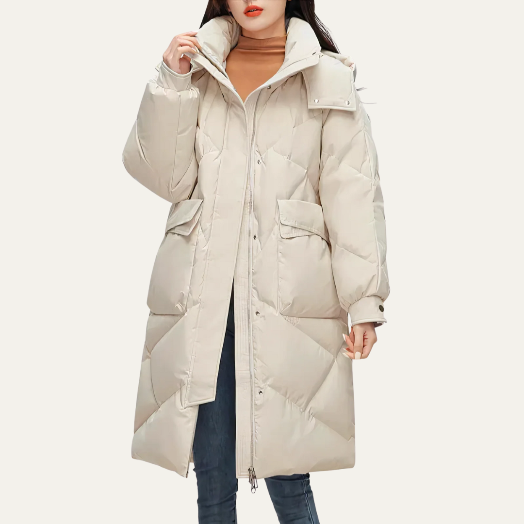 Warm Women's Quilted Down Parka Coat