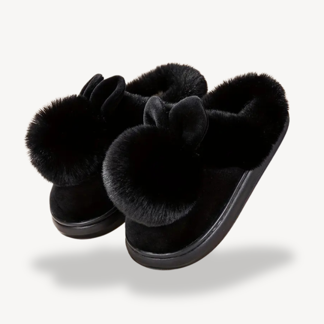Cozy Women's Plush Bunny Slipper Socks