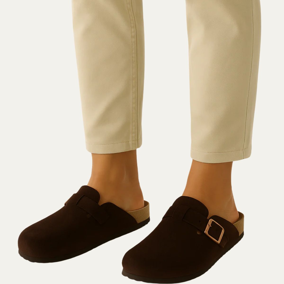 Comfortable Tan Suede Mens Moccasin Slippers