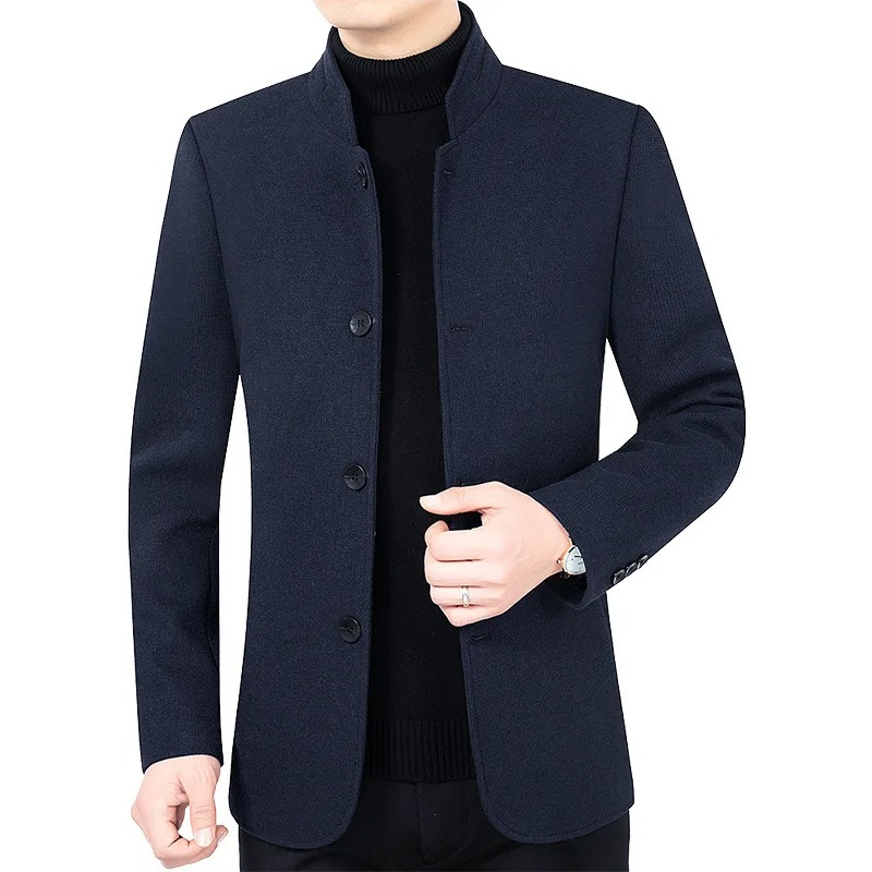 Modern Fit Mens Blazer with Four Button Closure