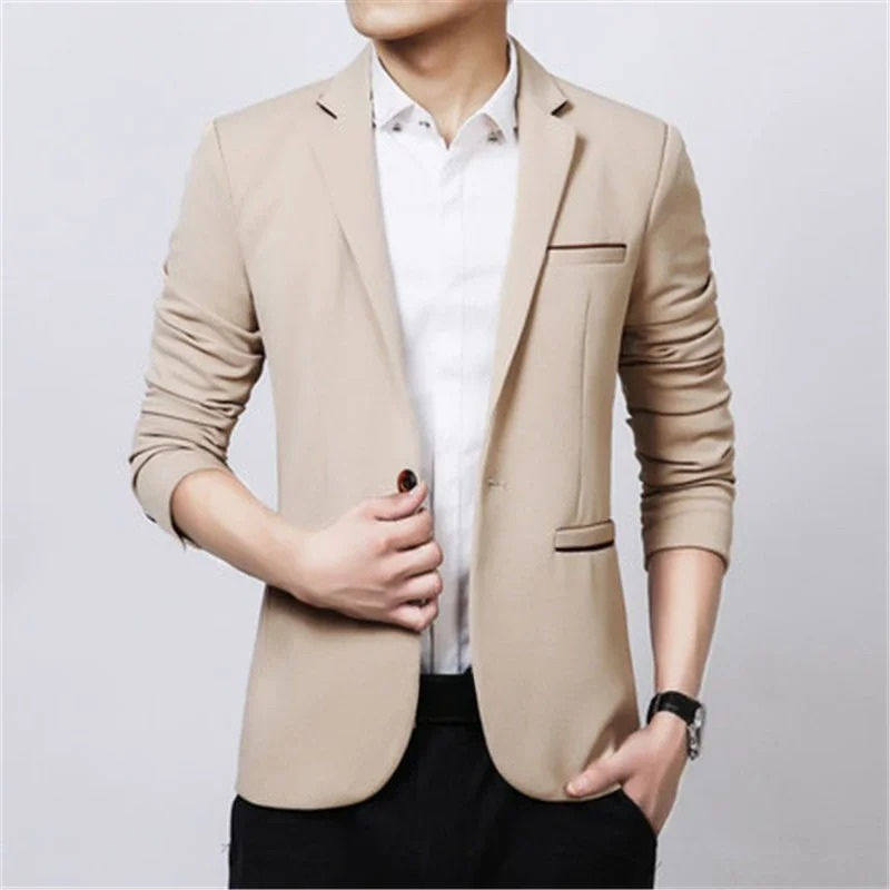 Slim Fit Classic One Button Mens Blazer