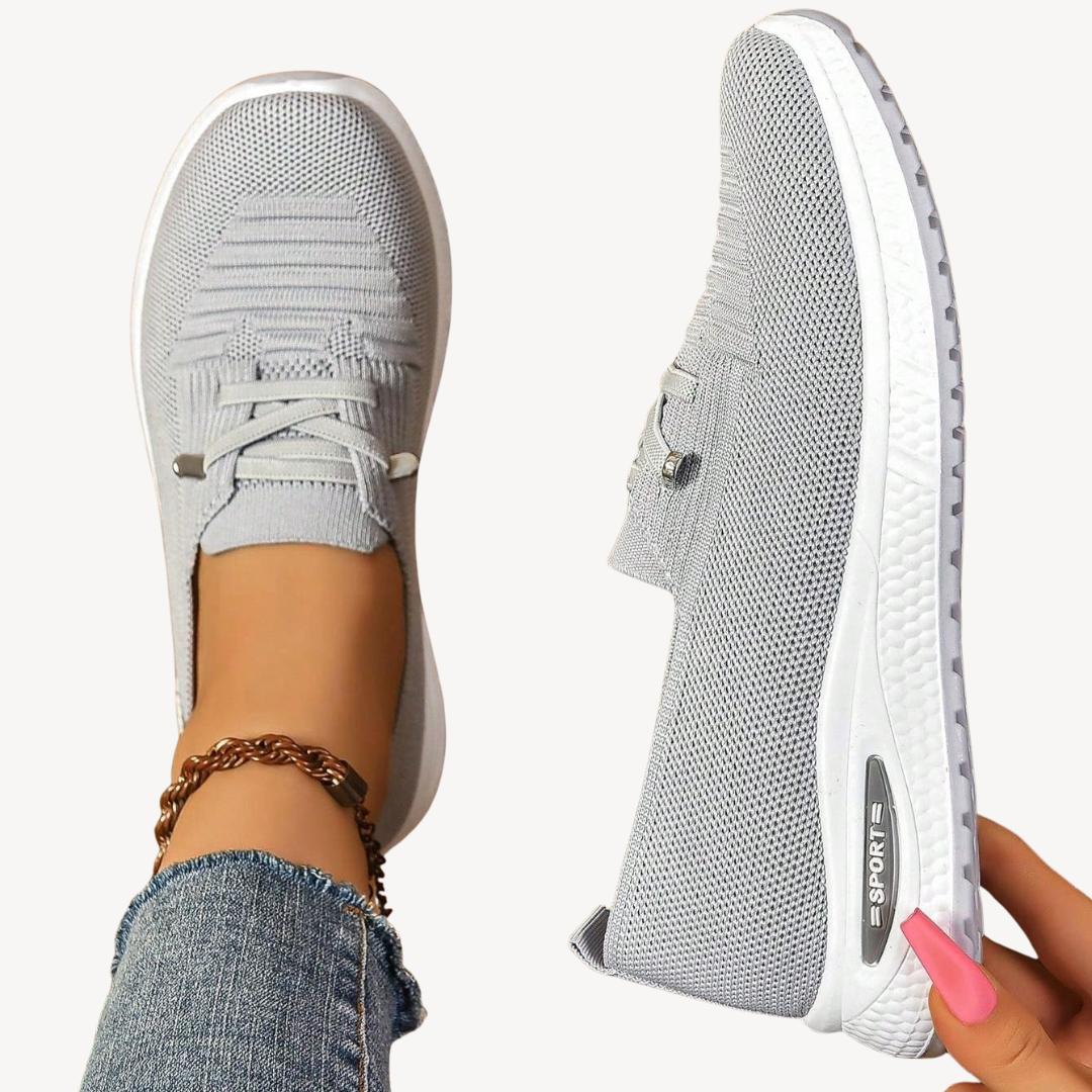 Comfortable Grey Arch Support Sneakers