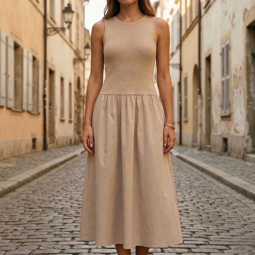 Chic Summer Sleeveless Midi Dress for Women