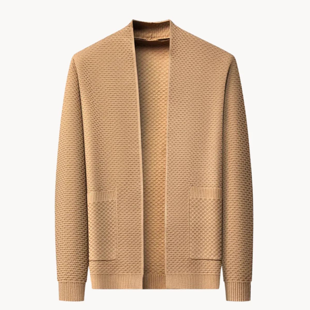 Relaxed Fit Men's Open Front Cardigan Sweater