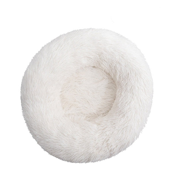 White Donut Pet Bed for Cat and Dogs