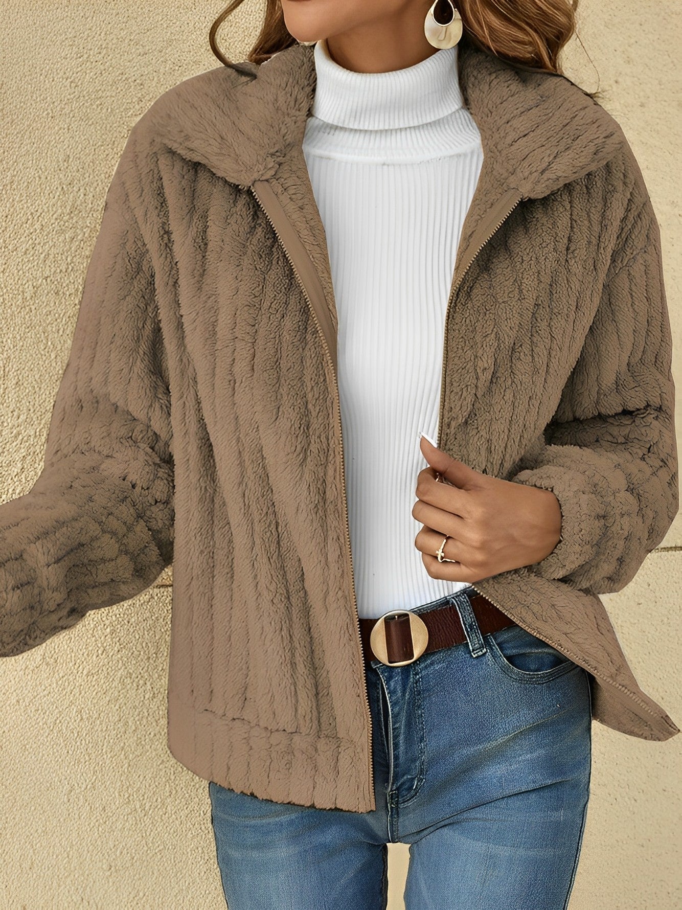 Casual Women's Zip Jacket Relaxed Fit