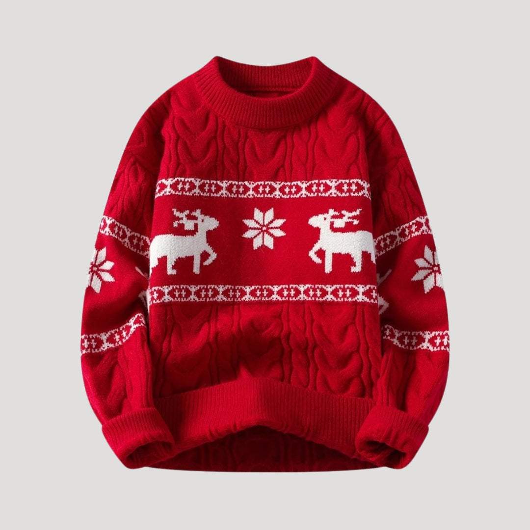 Warm Winter Crew Neck Pullover Sweater