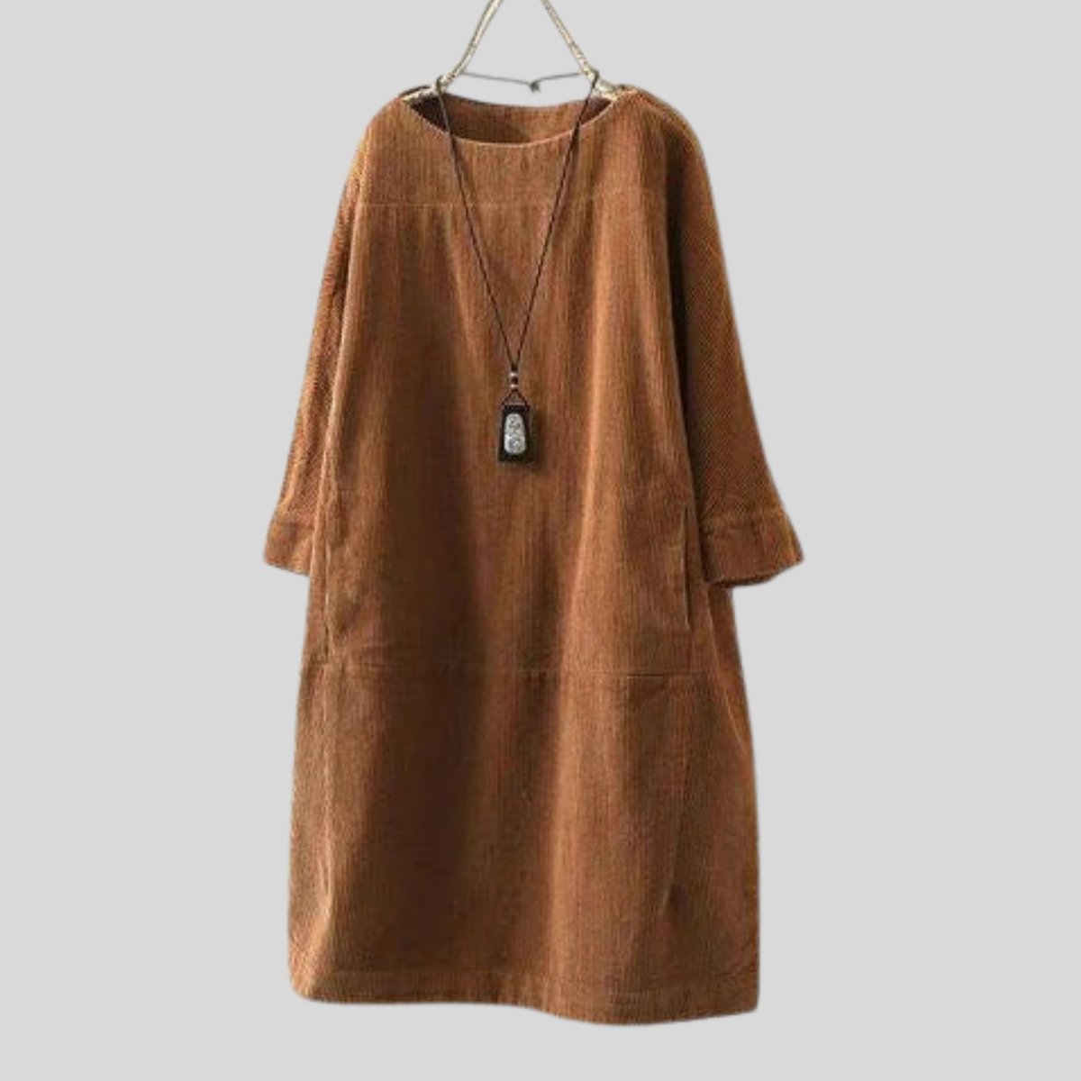 Relaxed Fit Casual Midi Dress