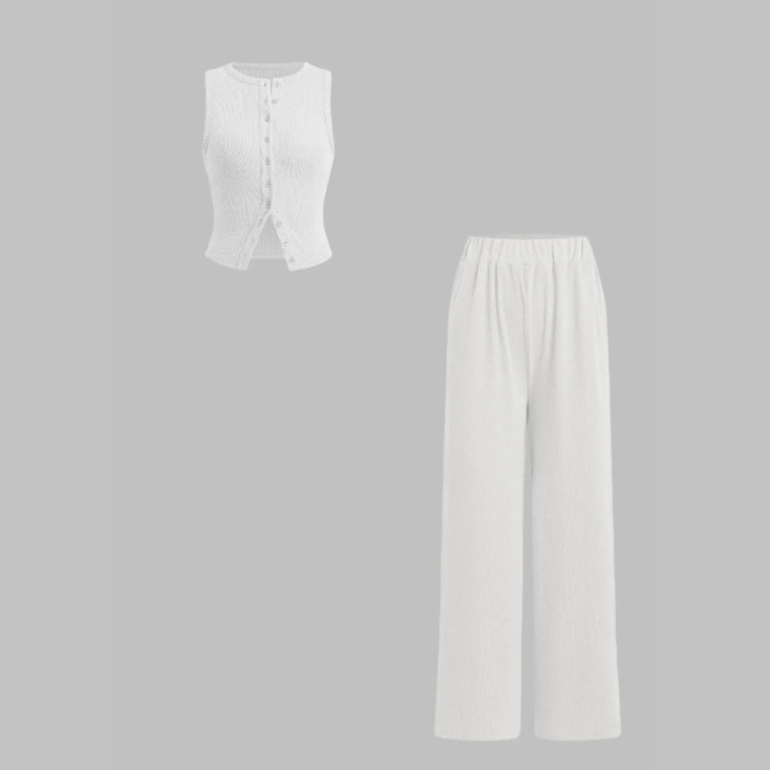 Soft Ribbed Tank and Pant Sleepwear Set