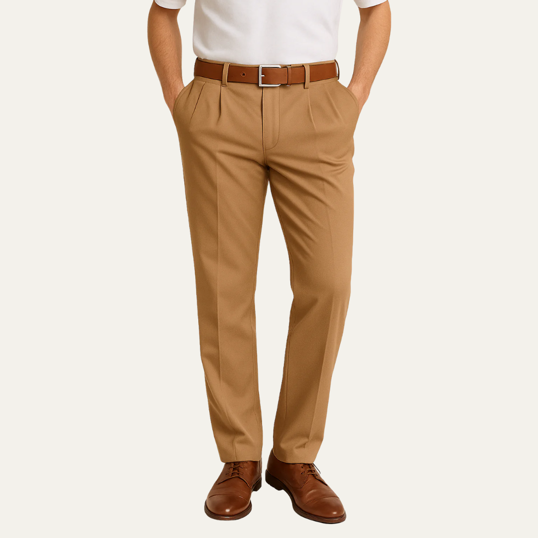 Men's Traditional Flat Front Dress Pants