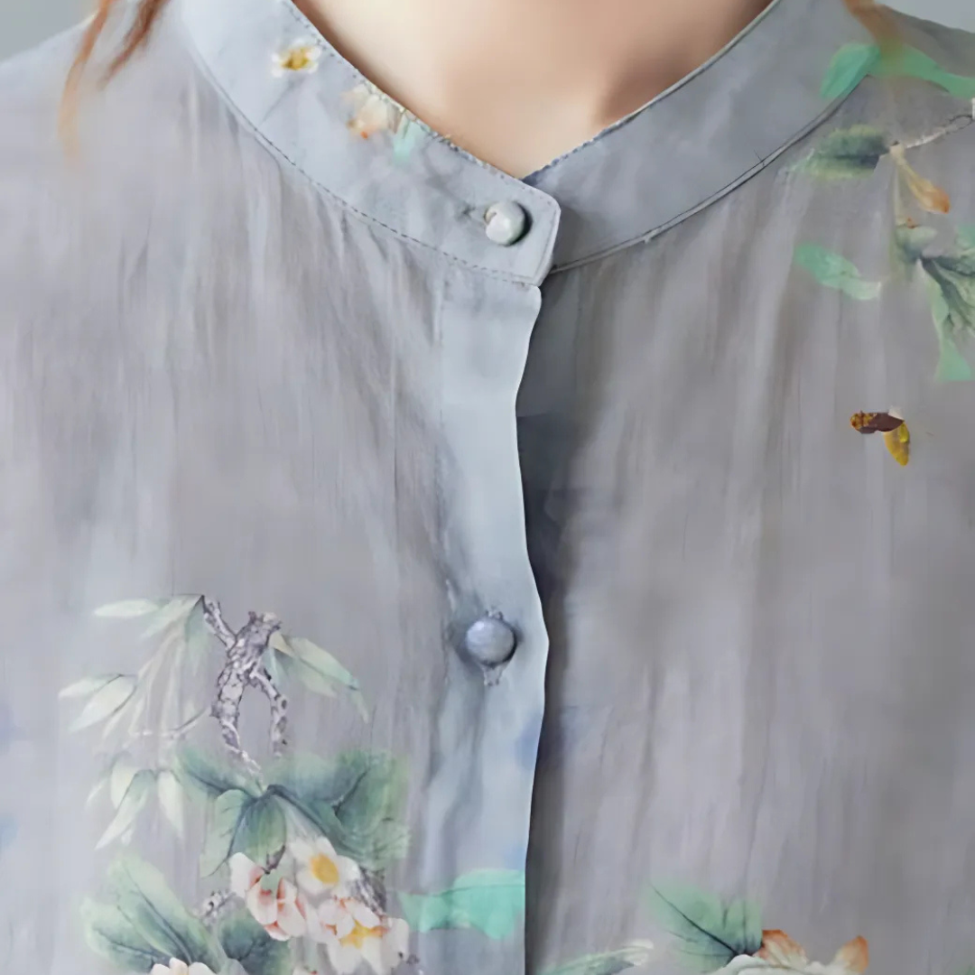 Ladies' Pretty Floral Cotton Casual Shirt