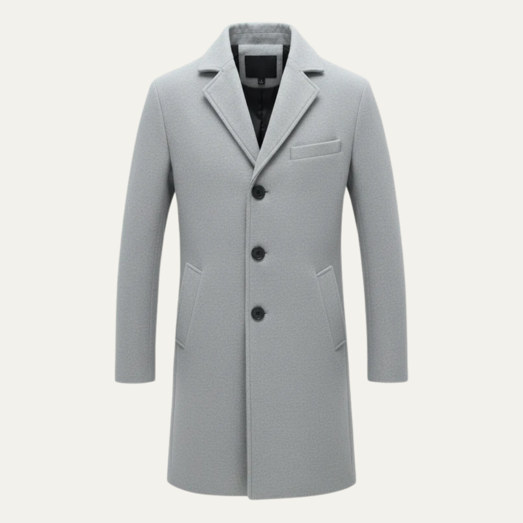 Men's Warm Waterproof Long Trench Coat