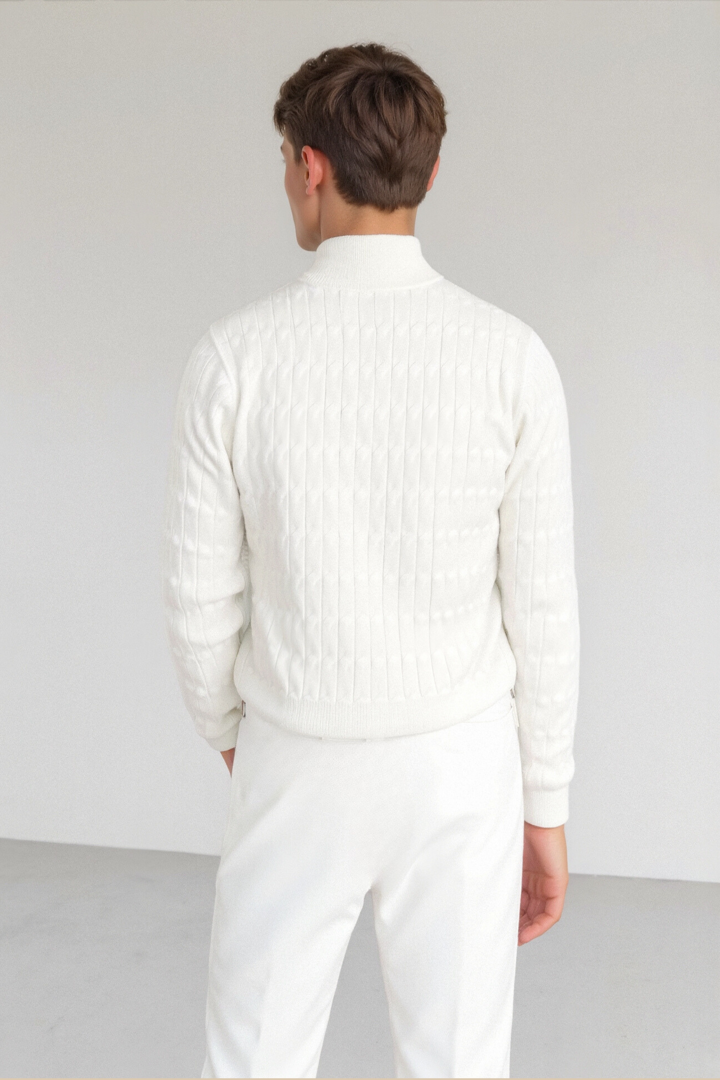 Luxury Crew Neck Knit Sweater for Men