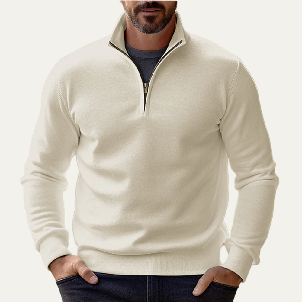 Men's Classic Zip Neck Knit Sweater
