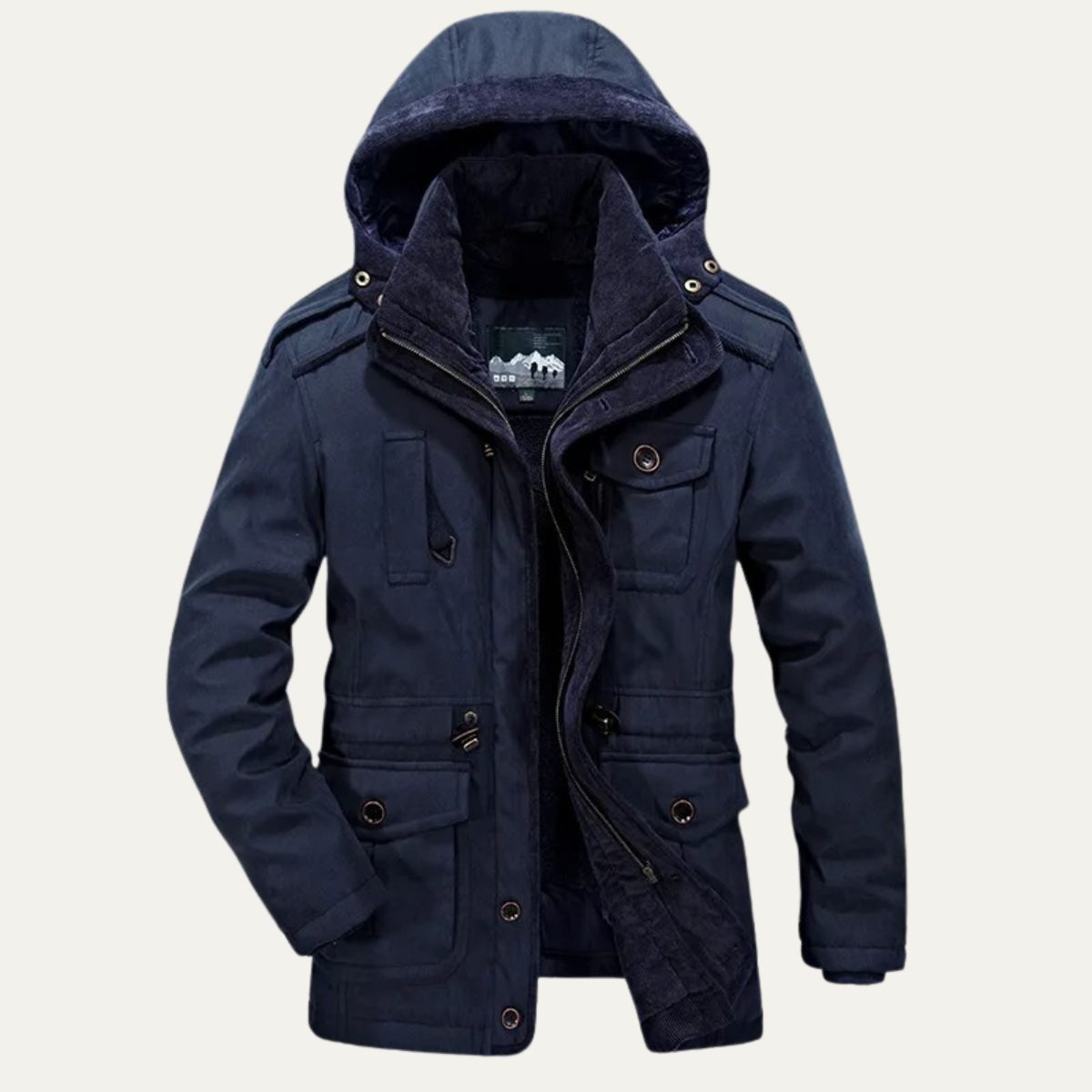 Warm Fleece Lined Parka Coat for Men