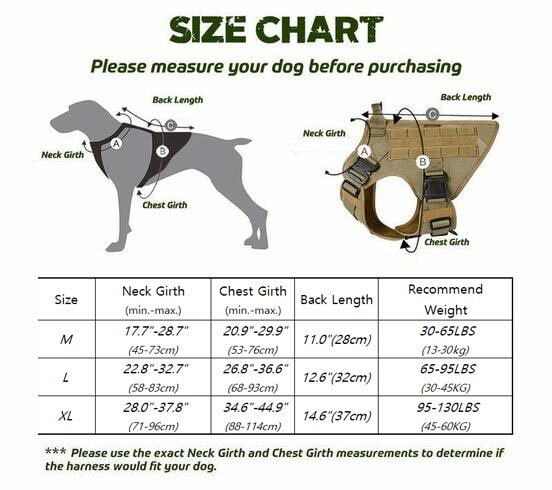 Military No-Pull Tactical Dog Harness Vest