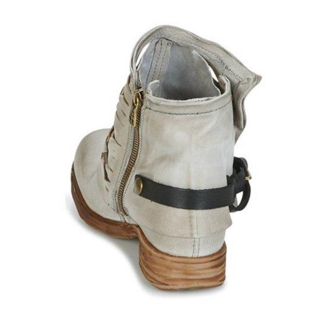 Fashionable Ladies Low Heel Zip Boots