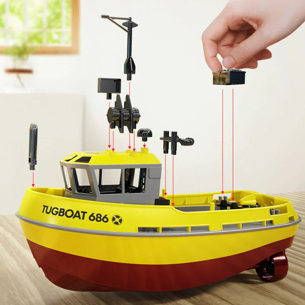 Remote Control Boat Dual Motor Wireless Controller For Boys - OutfitLondon