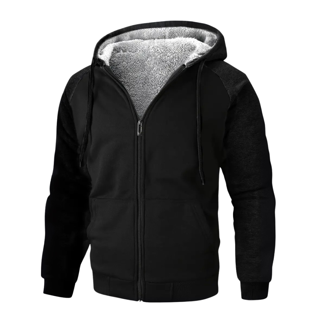 Warm Fleece Lined Teddy Hooded Jacket