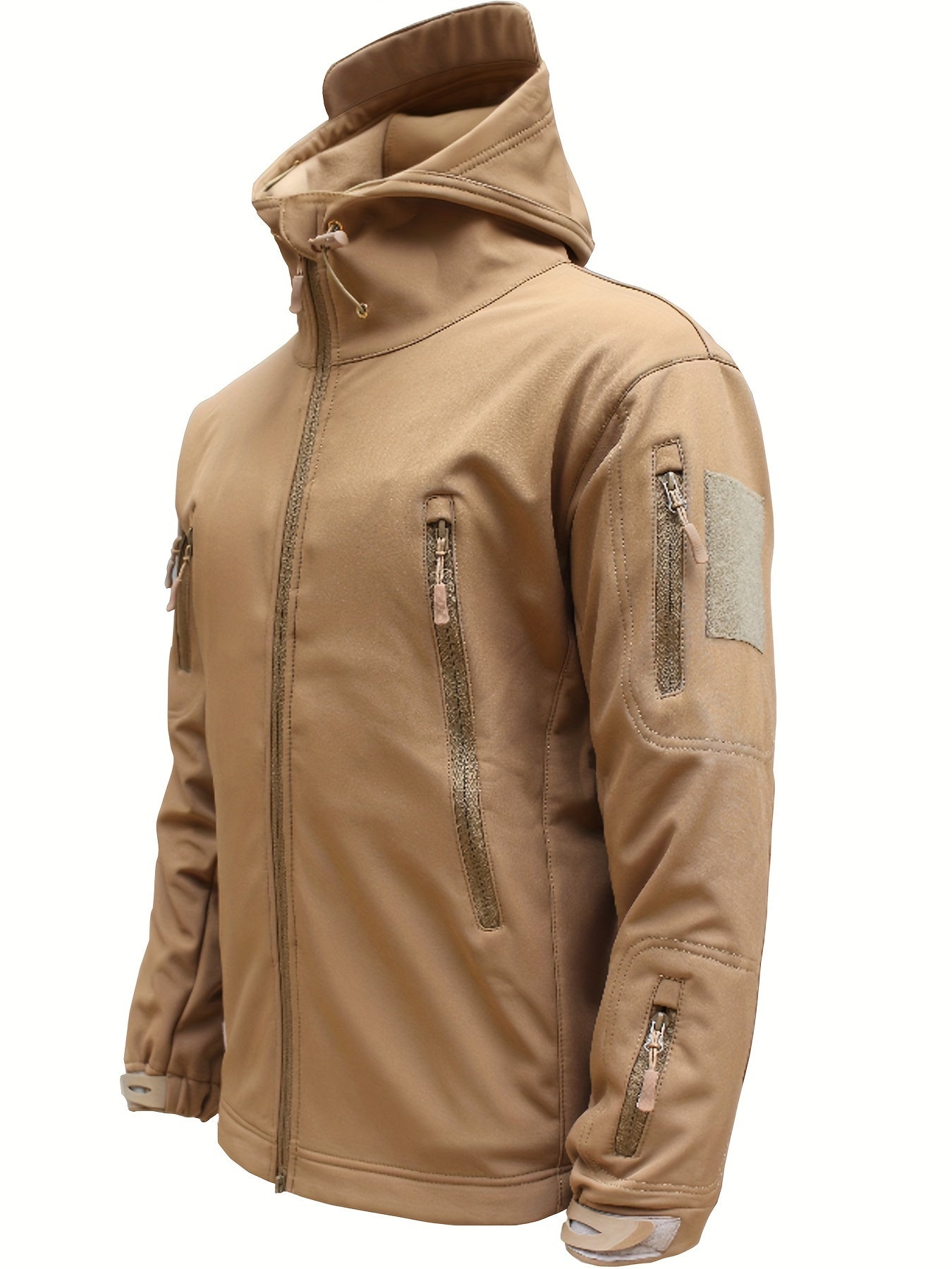 Warm Water Resistant Mens Fleece Coat with Pockets
