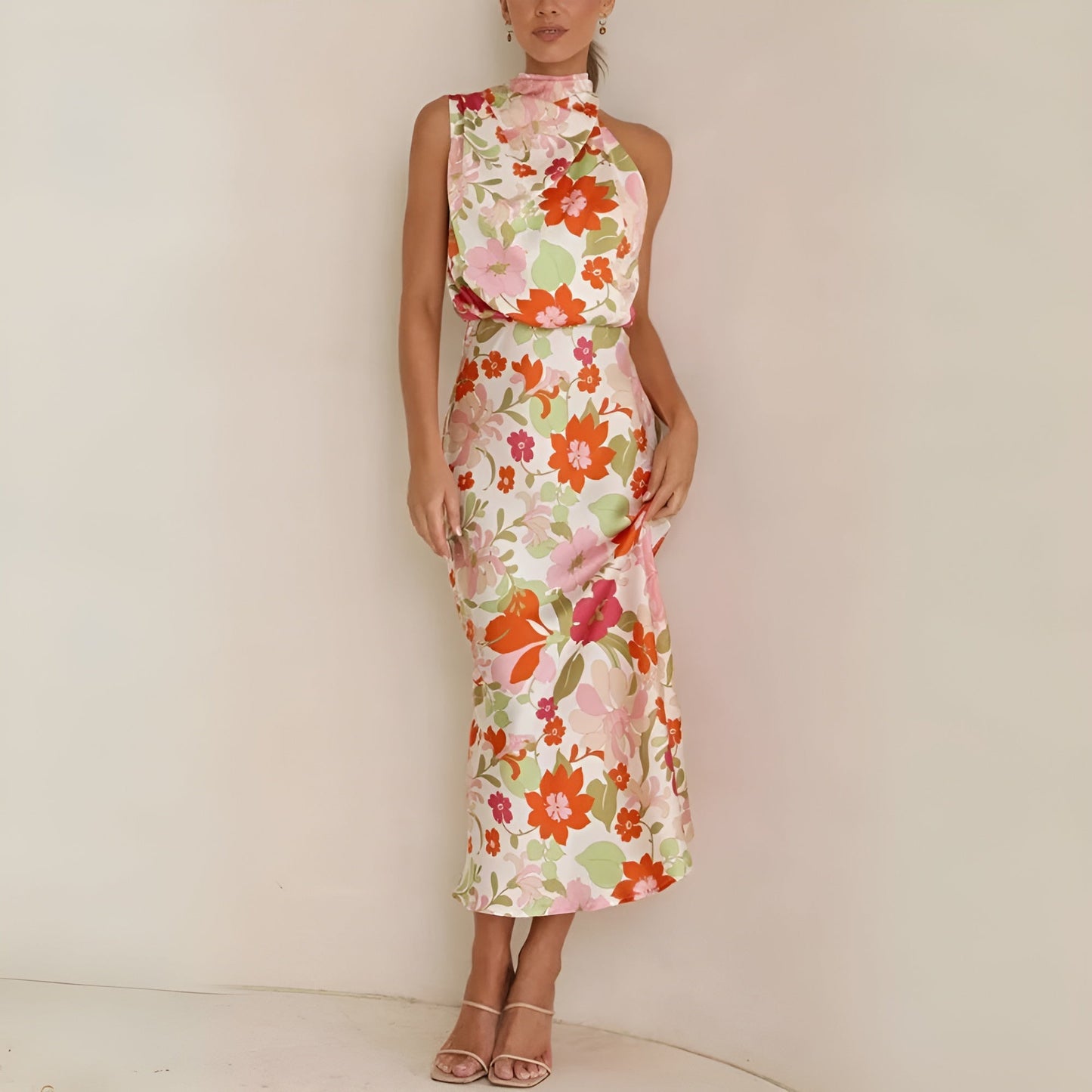 Women's Elegant Silk Long Evening Gown