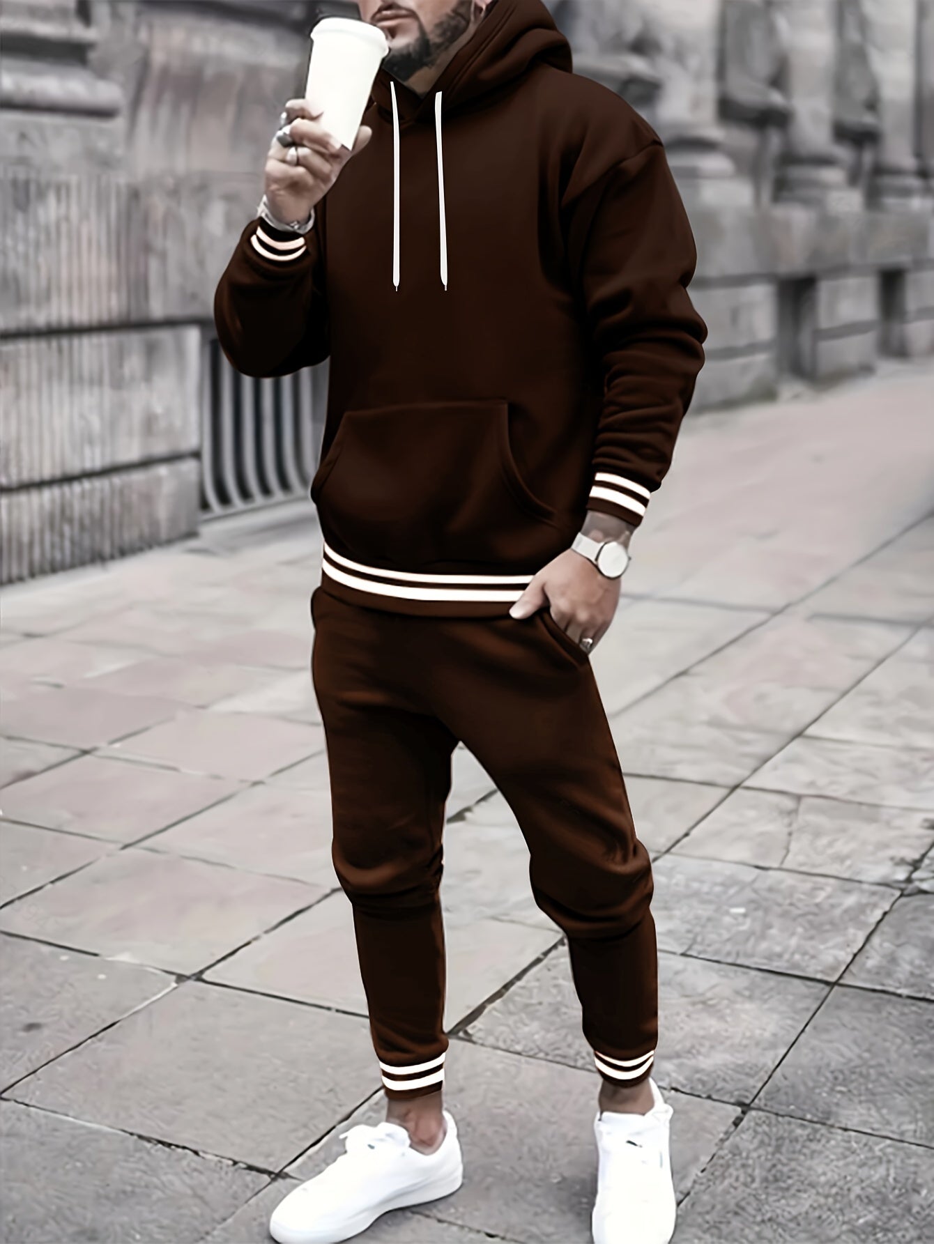 Casual Graphic Printed Mens Jogger Suit