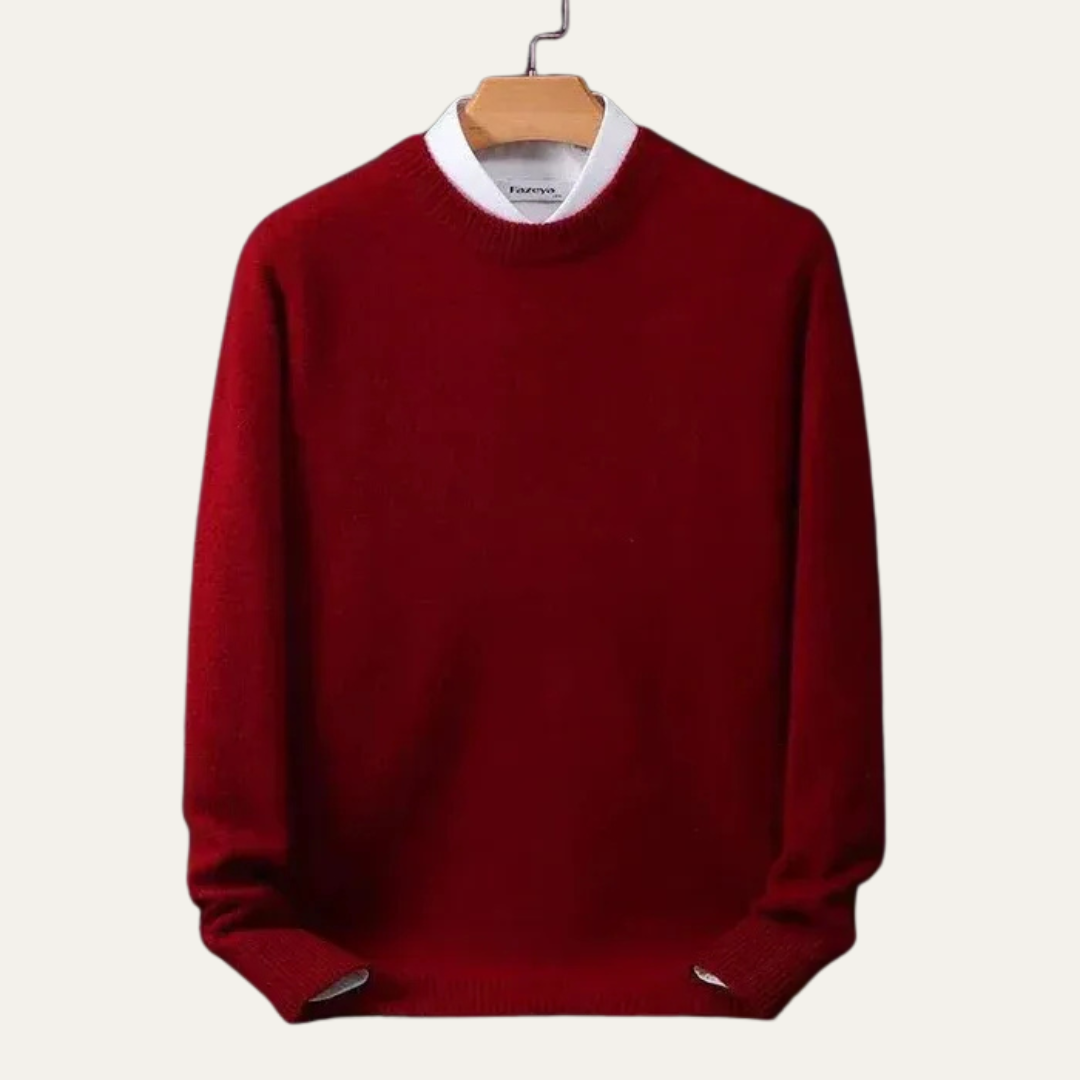 Simple Men's Regular Fit Crew Neck Pullover Sweater