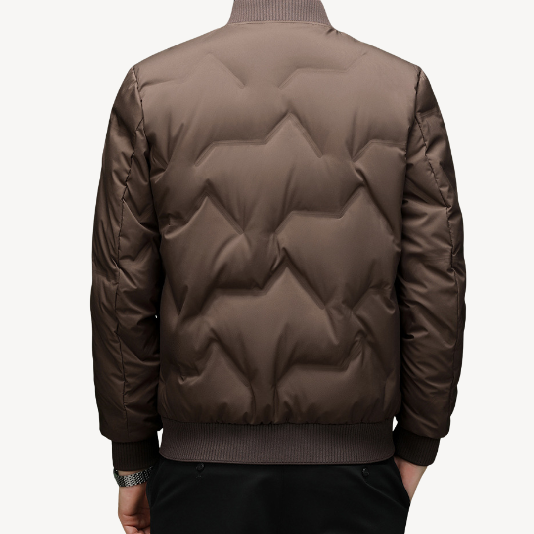 Slim Fit Down Filled Men's Bomber Jacket