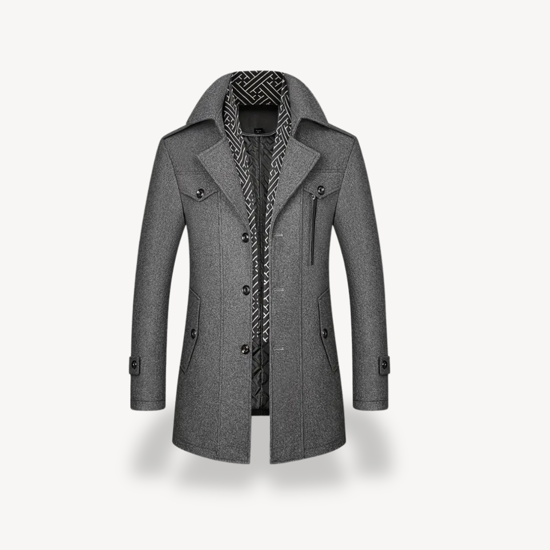Warm Mens Woolen Overcoat