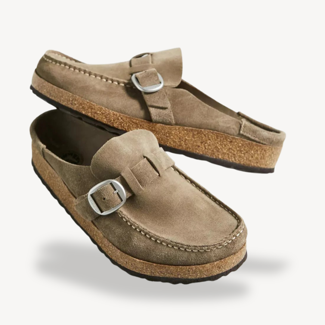 Comfortable Womens Slip On Shoes with Buckle