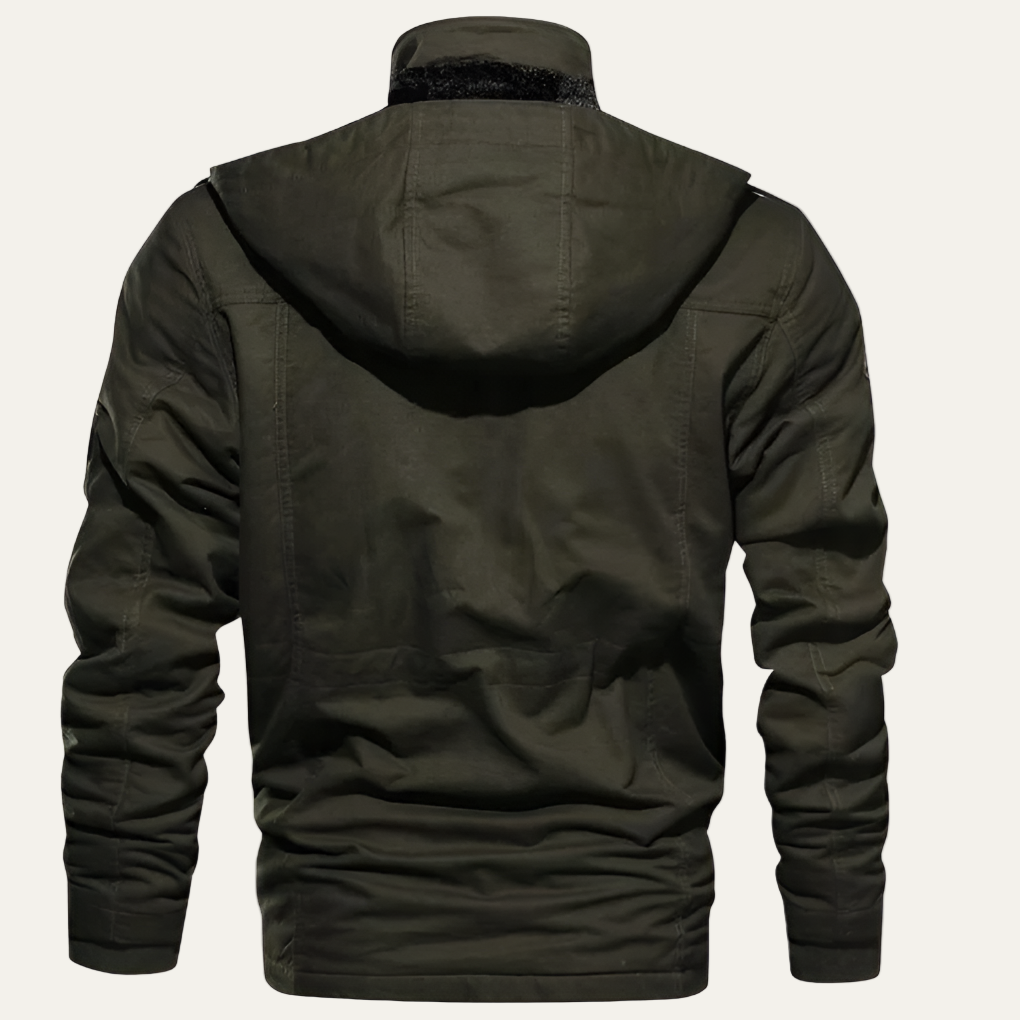 Warm Mens Faux Fur Lined Coat