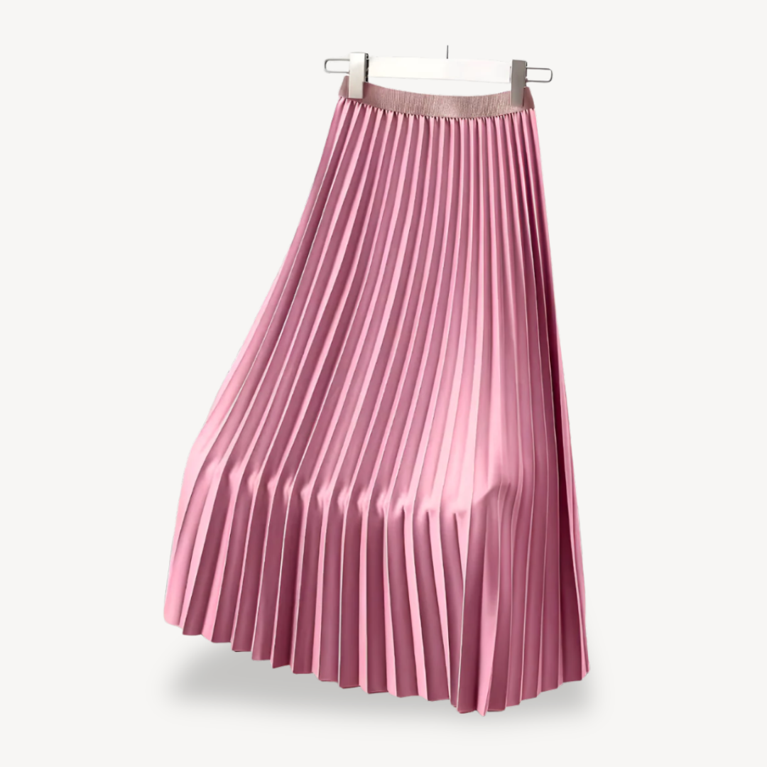 Luxury Folded Knee Length Skirt for Women