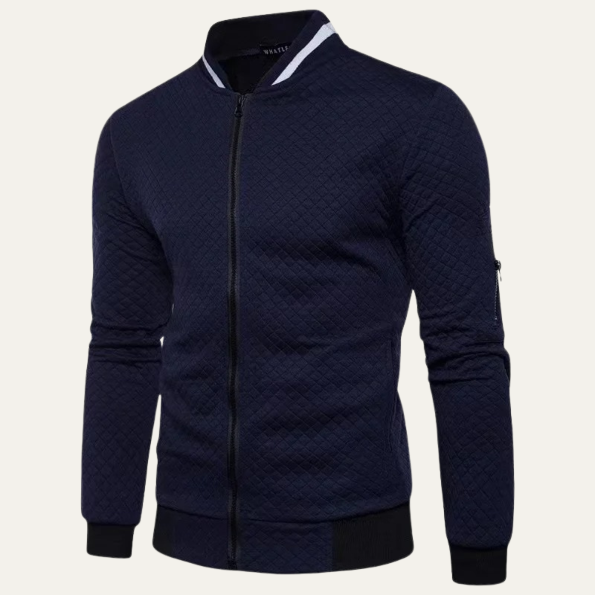 Slim Fit Men's Quilted Zip Jacket